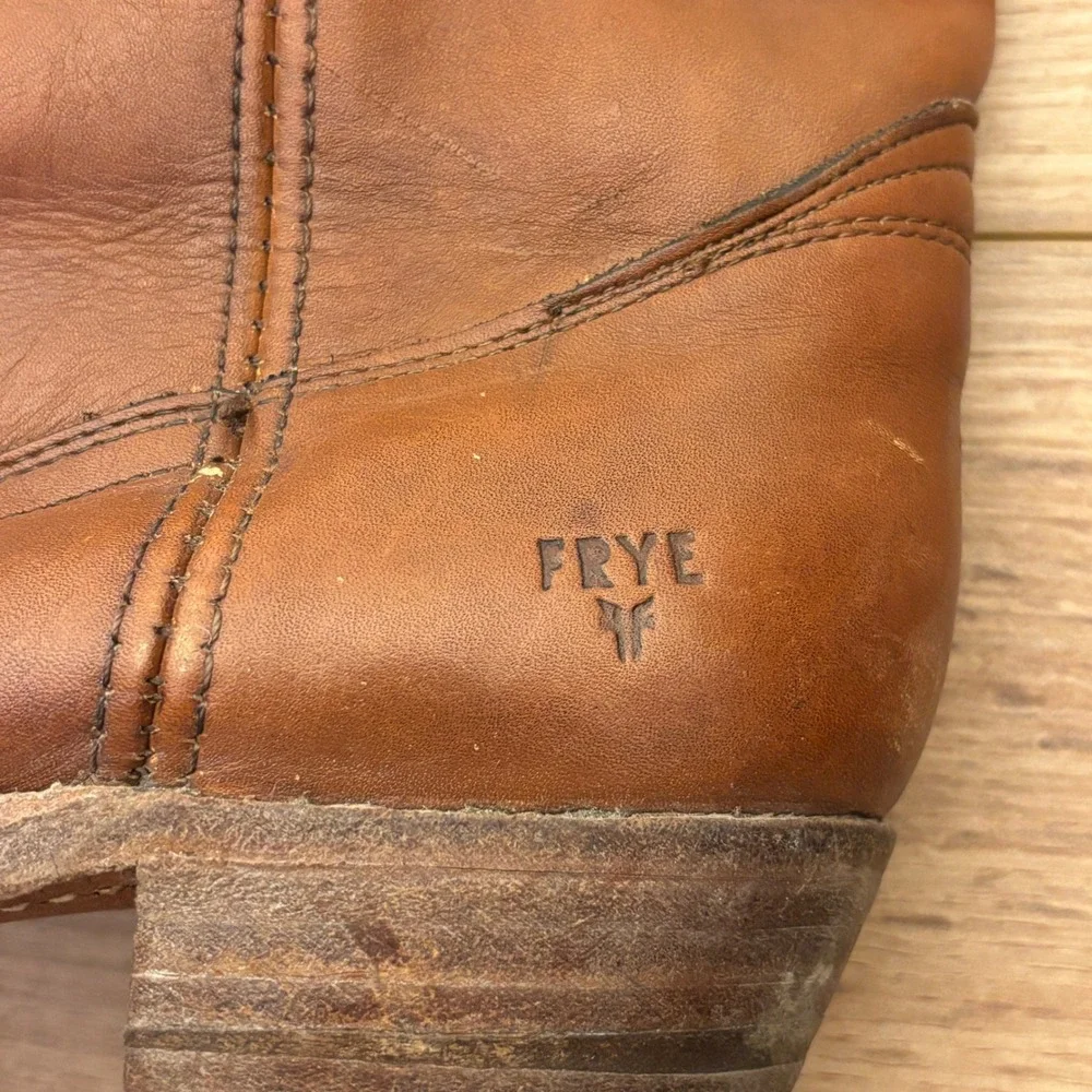 FRYE‎ Campus Leather Boots Saddle Brown Women Size 10.5 Vintage Casual Western